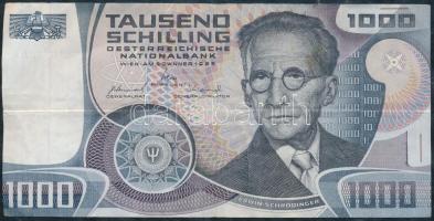 Ausztria 1983-85. 500Sch (5x) + 1000Sch (2x) mind beváltható valuta (~225€) T:III Austria 1983-85. 500 Schilling (5x) + 1000 Schilling (2x) all redeemable banknotes (~225 Euro) C:F