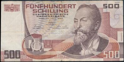 Ausztria 1983-85. 500Sch (5x) + 1000Sch (2x) mind beváltható valuta (~225€) T:III
Austria ...