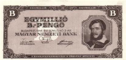 1946. 1.000.000BP (9x) T:hajtatlanok, szélek foltosak, kissé gyűröttek