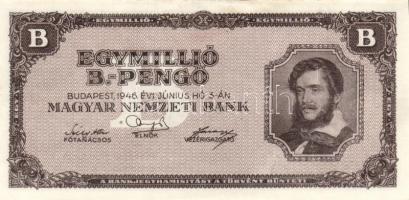 1946. 1.000.000BP (9x) T:hajtatlanok, szélek foltosak, kissé gyűröttek