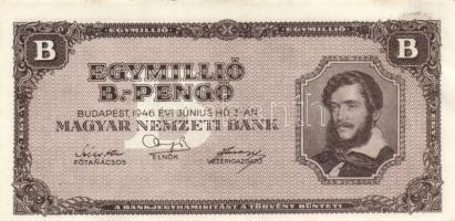 1946. 1.000.000BP (9x) T:hajtatlanok, szélek foltosak, kissé gyűröttek