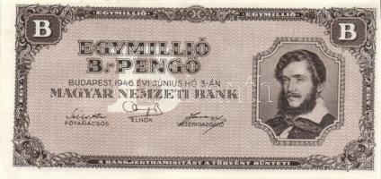 1946. 1.000.000BP (9x) T:hajtatlanok, szélek foltosak, kissé gyűröttek