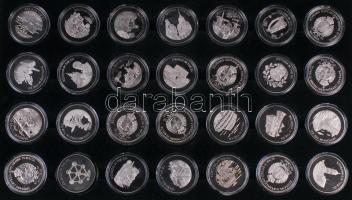 Máltai Lovagrend 2004. 100L "Csatlakozás az EU-hoz" 28db klf emlékpénz, komplett szettben ...