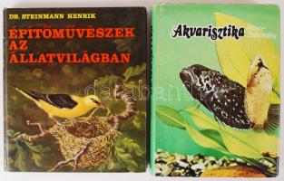 4db háziállat témával foglalkozó könyv, Manfred - Hans-Dieter: Az ékszerteknős. 2000, Elektra. Sirok Zoltán: Díszmadarak a Lakásban. Bp., 1976. Natura. Horn-Zsilinszky: Akvarisztika. Bp., 1983, Natura. Steinmann Henrik: Építőművészek az állatvilágban. Bp., 1978. Natura. Mind a 4 könyv jó állapotban van.