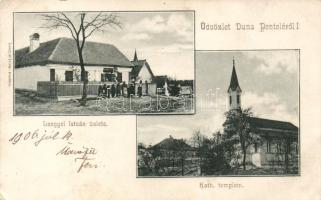 Dunaújváros / Dunapentele Lengyel István üzlete, katolikus templom (fa)