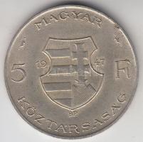 1947. 5Ft Ag "Kossuth" T:2