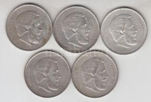 1947. 5Ft Ag "Kossuth" (5x) T:2-,3