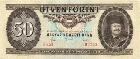 1983. 50Ft (2x) egymás utáni sorszámmal T:I-