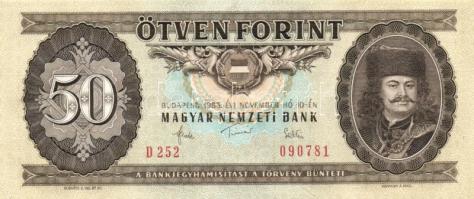 1983. 50Ft (5x) egymás utáni sorszámmal T:I-