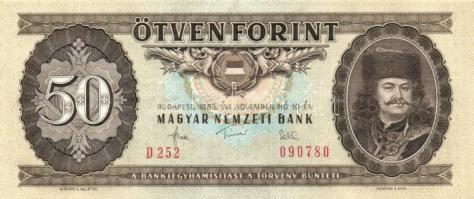 1983. 50Ft (5x) egymás utáni sorszámmal T:I-