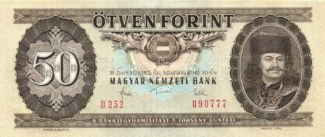 1983. 50Ft (4x) egymás utáni sorszámmal T:I-