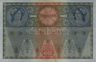 1902. 1000K mindkét oldal német "Deutschösterreich" felülnyomással (10x) T:II,III