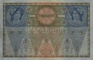 1902. 1000K mindkét oldal német "Deutschösterreich" felülnyomással (10x) T:II,III