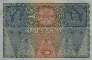 1902. 1000K mindkét oldal német "Deutschösterreich" felülnyomással (10x) T:II,III
