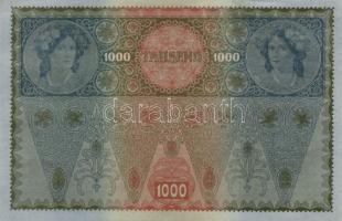 1902. 1000K mindkét oldal német "Deutschösterreich" felülnyomással (10x) T:II,III