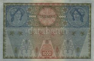 1902. 1000K mindkét oldal német "Deutschösterreich" felülnyomással (10x) T:II,III