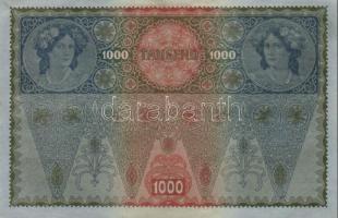 1902. 1000K mindkét oldal német "Deutschösterreich" felülnyomással (10x) T:II,III