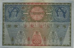 1902. 1000K mindkét oldal német "Deutschösterreich" felülnyomással (10x) T:II,III