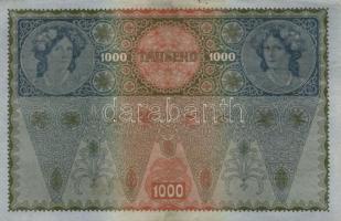 1902. 1000K mindkét oldal német "Deutschösterreich" felülnyomással (10x) T:II,III