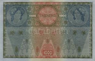1902. 1000K mindkét oldal német "Deutschösterreich" felülnyomással (10x) T:II,III