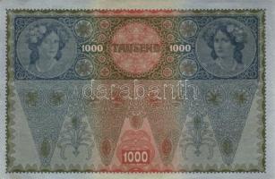 1902. 1000K mindkét oldal német "Deutschösterreich" felülnyomással (10x) T:II,III