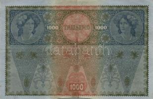 1902. 1000K mindkét oldal német "Deutschösterreich" felülnyomással (10x) T:II,III