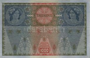 1902. 1000K mindkét oldal német "Deutschösterreich" felülnyomással (10x) T:II,III