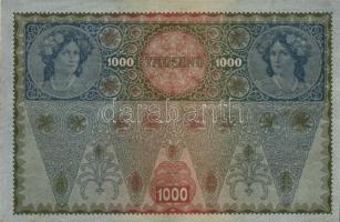 1902. 1000K mindkét oldal német "Deutschösterreich" felülnyomással (10x) T:II,III