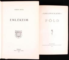 4db Szépművészeti témájú könyv: Váradi Antal: Emlékeim. Bp., 1904. Singer és Wolfner kiadása. Gallov...