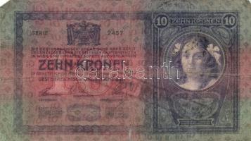 1904-1915. 10K-100K 8db bankjegy felülbélyegzéssel T:IV