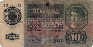 1904-1915. 10K-100K 8db bankjegy felülbélyegzéssel T:IV