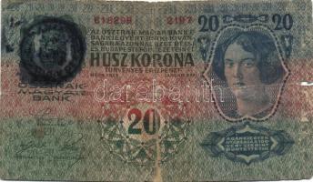 1904-1915. 10K-100K 8db bankjegy felülbélyegzéssel T:IV