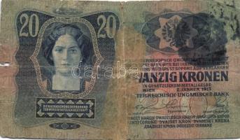 1904-1915. 10K-100K 8db bankjegy felülbélyegzéssel T:IV