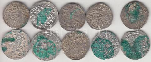 Lengyel Királyság ~1600. 3Gr Ag "III. Zsigmond" (10x) többféle T:vegyes Poland ~1600. 3 Grossi Ag "Sigismund III." (10x) various C:Mixed