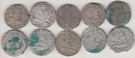 Lengyel Királyság ~1600. 3Gr Ag "III. Zsigmond" (10x) többféle T:vegyes
Poland ~1600. 3 Gr...