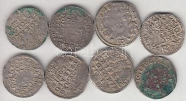 Lengyel Királyság ~1600. 3Gr Ag "III. Zsigmond" (8x) többféle T:vegyes Poland ~1600. 3 Grossi Ag "Sigismund III." (8x) various C:Mixed