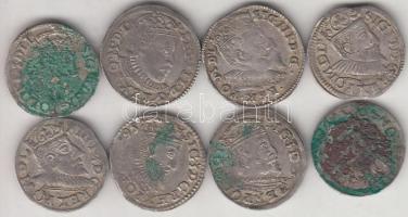 Lengyel Királyság ~1600. 3Gr Ag "III. Zsigmond" (8x) többféle T:vegyes
Poland ~1600. 3 Gro...