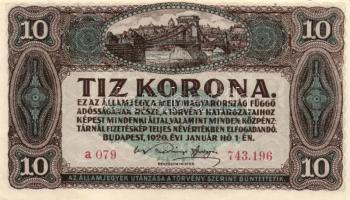 1920. 10K (2x) egymás utáni sorszámmal! T:I-