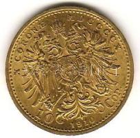 Ausztria 1910. 10Kr arany 3,387g T:2
