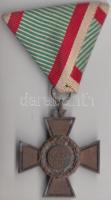1942. "Tűzkereszt II. fokozata" hadifém kitüntetés mellszalaggal T:2 Hungary 1942. "Hungarian Fire Cross 2st class" war metal decoration with ribbon C:XF