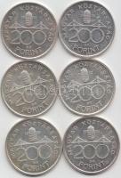 1992. 200Ft Ag "MNB" (6x) T:2