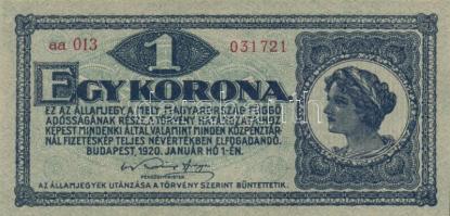 1920. 1K (12x) egymás utáni sorszámmal is közte T:I,I-