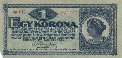 1920. 1K (12x) egymás utáni sorszámmal is közte T:I,I-