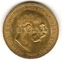 Ausztria 1910. 10Kr arany 3,387g T:2