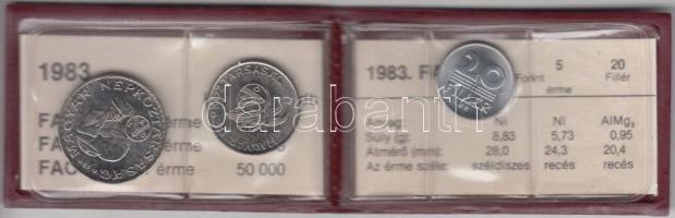 1983. "FAO" sor 20Ft, 5Ft, 10Ft eredeti plasztikcsomagolásban, tanúsítvánnyal T:BU