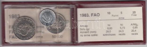 1983. "FAO" sor 20Ft, 5Ft, 10Ft eredeti plasztikcsomagolásban, tanúsítvánnyal T:BU