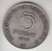 1948. 5Ft Ag "Petőfi" T:2