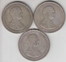 1930. 5P Ag "Horthy-jobbra" (3x) T:3