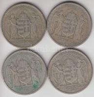1930. 5P Ag "Horthy-jobbra" (4x) T:3