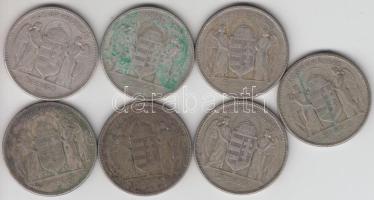 1930. 5P Ag "Horthy-jobbra" (7x) T:3